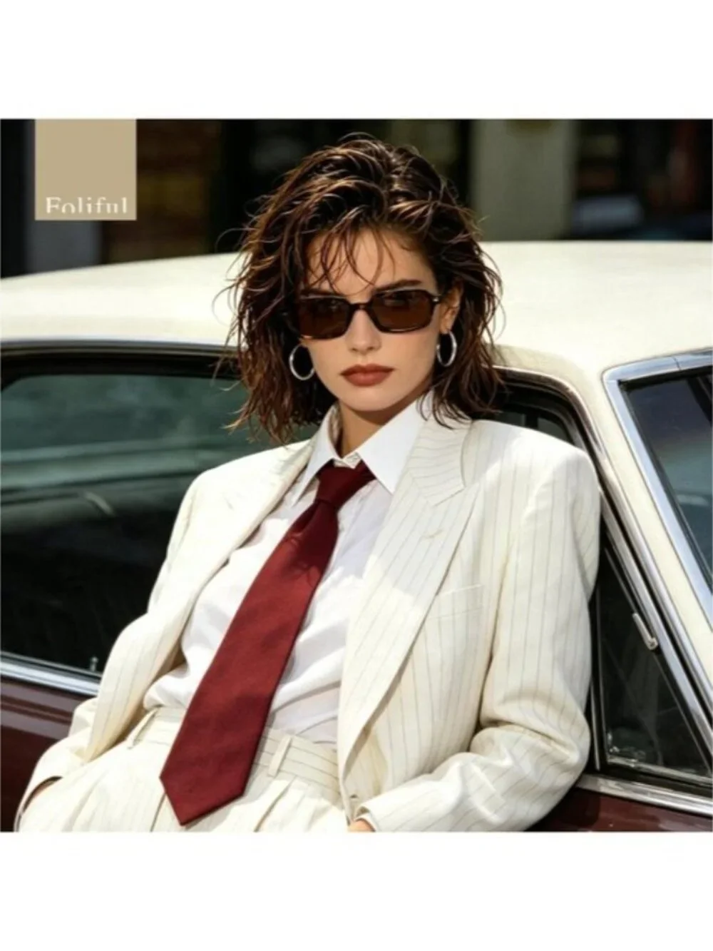 Polarized Rectangle Sunglasses Vintage Small Square Retro Frame UV400 Protection